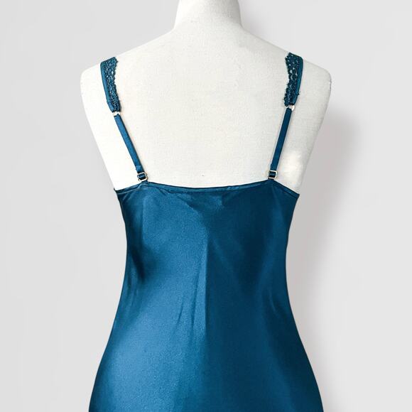 Y2K Victoria's Secret Gold Label Boudoir Maxi Dress S Hollywood Glam Emerald - Picture 7 of 8